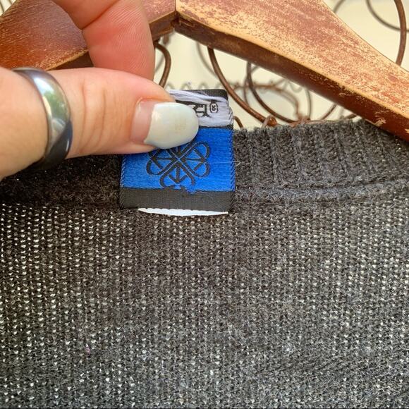 Vintage panther moody black red gold floral button down cardigan sweater LARGE? - Picture 5 of 6